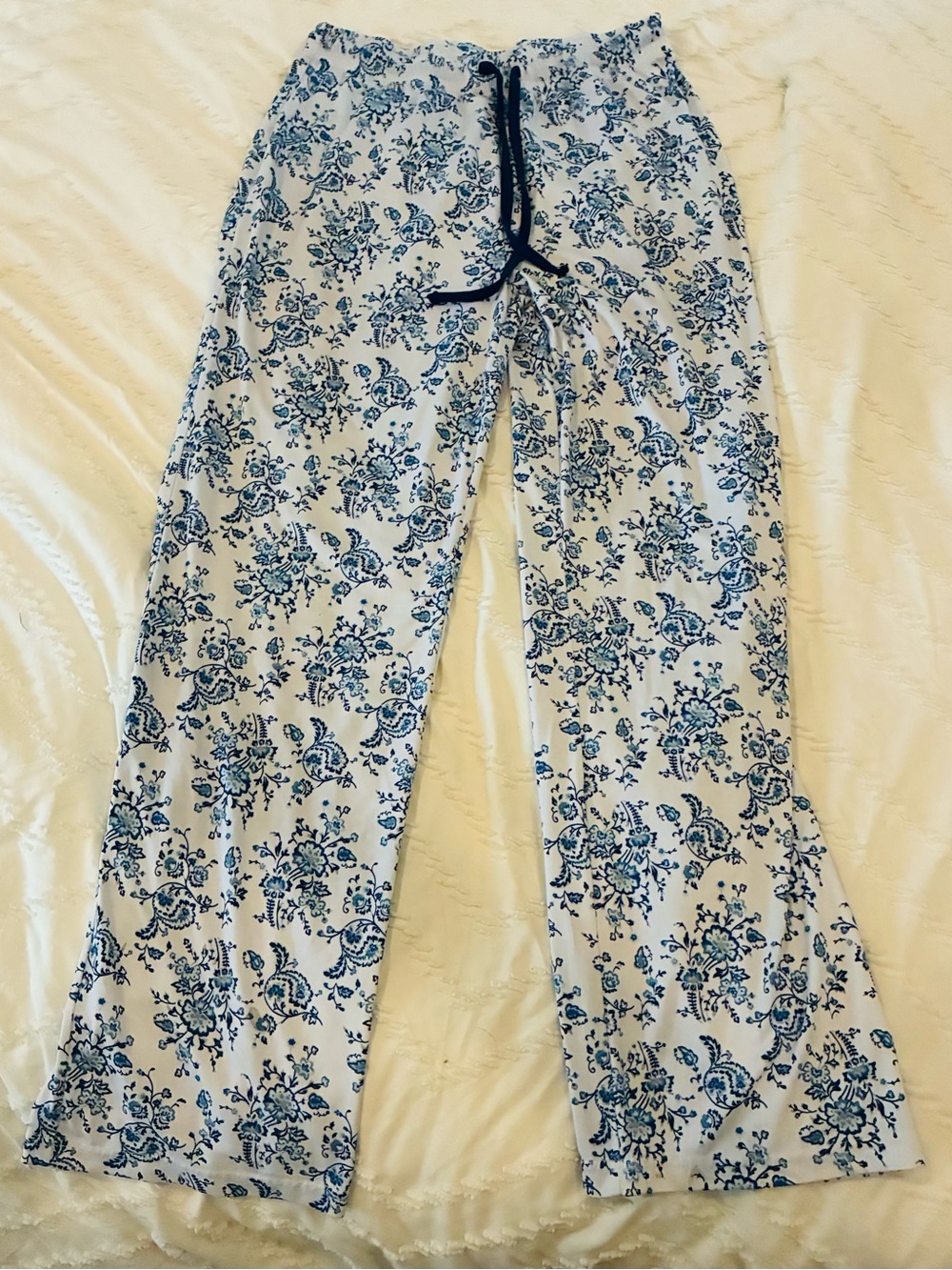 Ivy & Ink Blue Floral Lounge Pants pajama bottoms women small